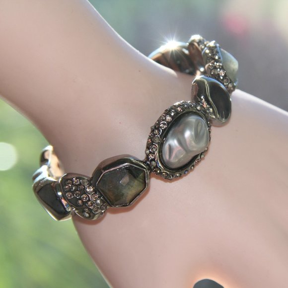 Alexis Bittar “Miss Havisham” Molten Pebbled Cuff Bracelet - Picture 1 of 13